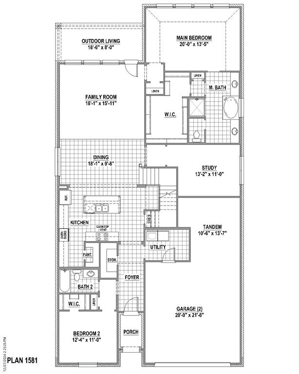 4407 Windy Point Road Oak Point, TX 75068 - Photo 4 of 5 1st Level Floor Plan