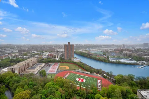 an aerial view of multiple house