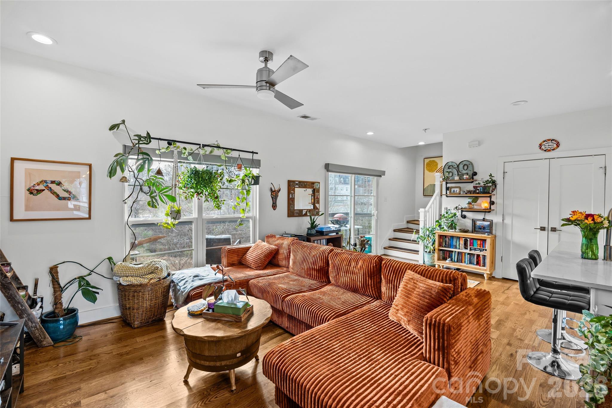1108 North Alexander Street Charlotte, NC 28206 - Photo 14 of 37 a living room with furniture and a large window