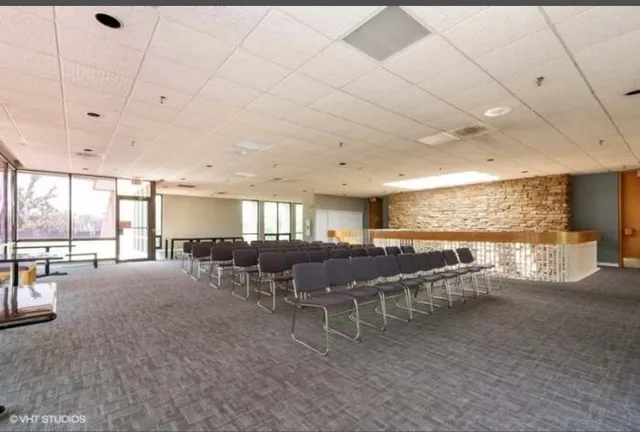 a room with furniture