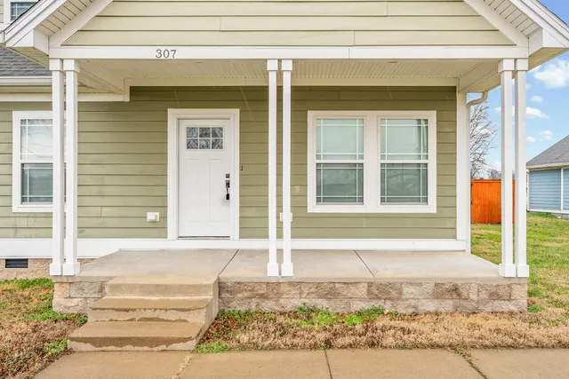 a front view of a house