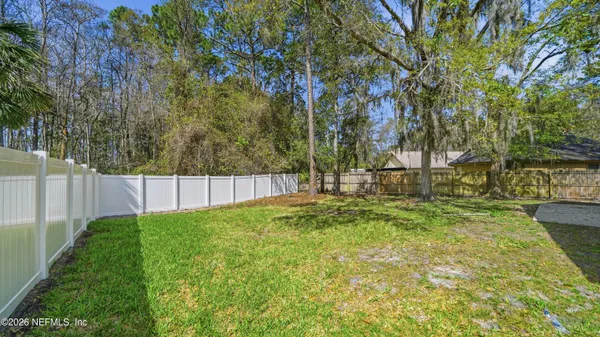 a view of backyard with tree