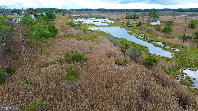 a view of lake with green space