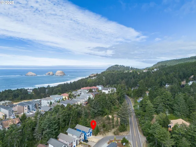 an aerial view of a city