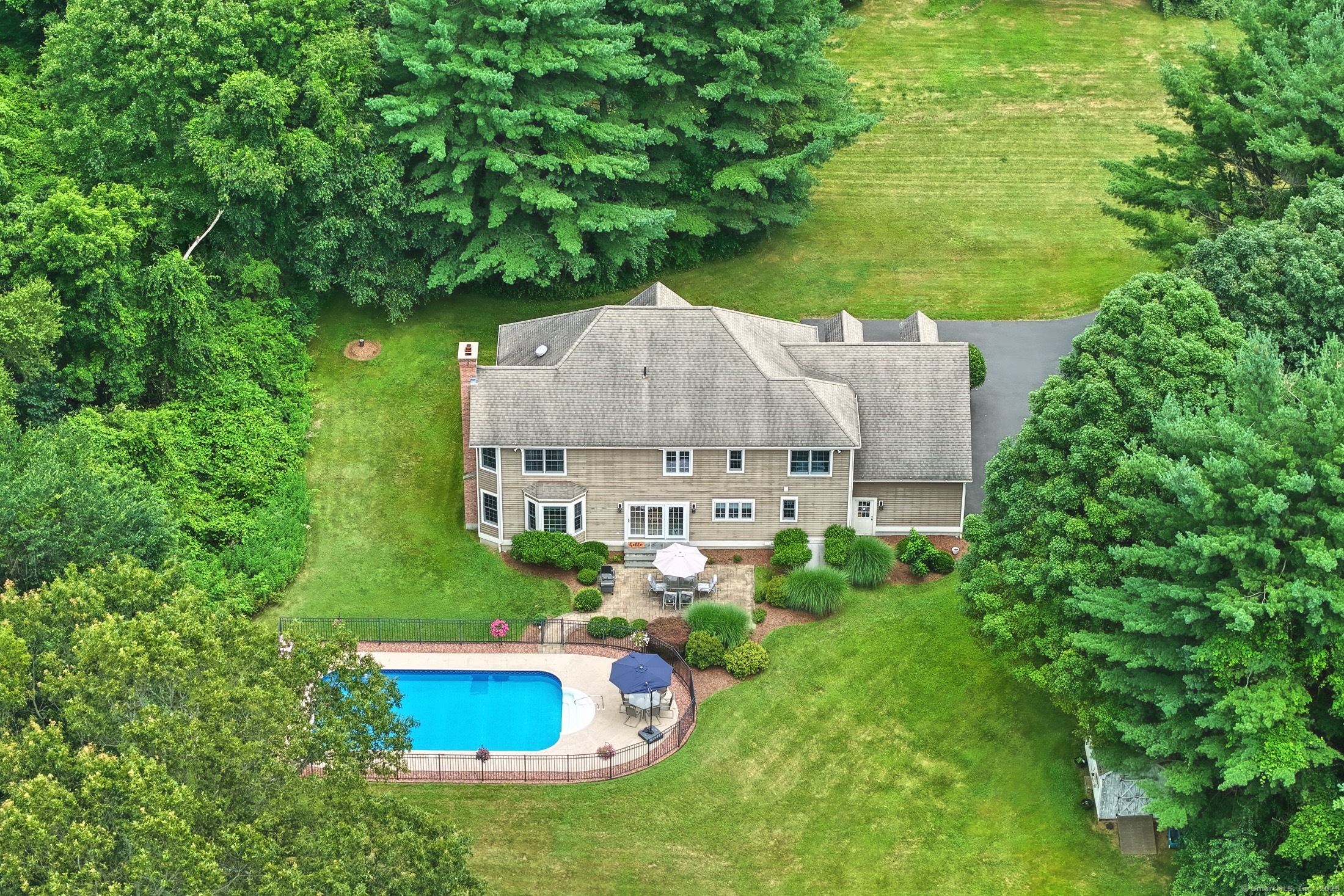 28 Sunnyview Drive Redding, CT 06896 - Photo 37 of 38 an aerial view of a house