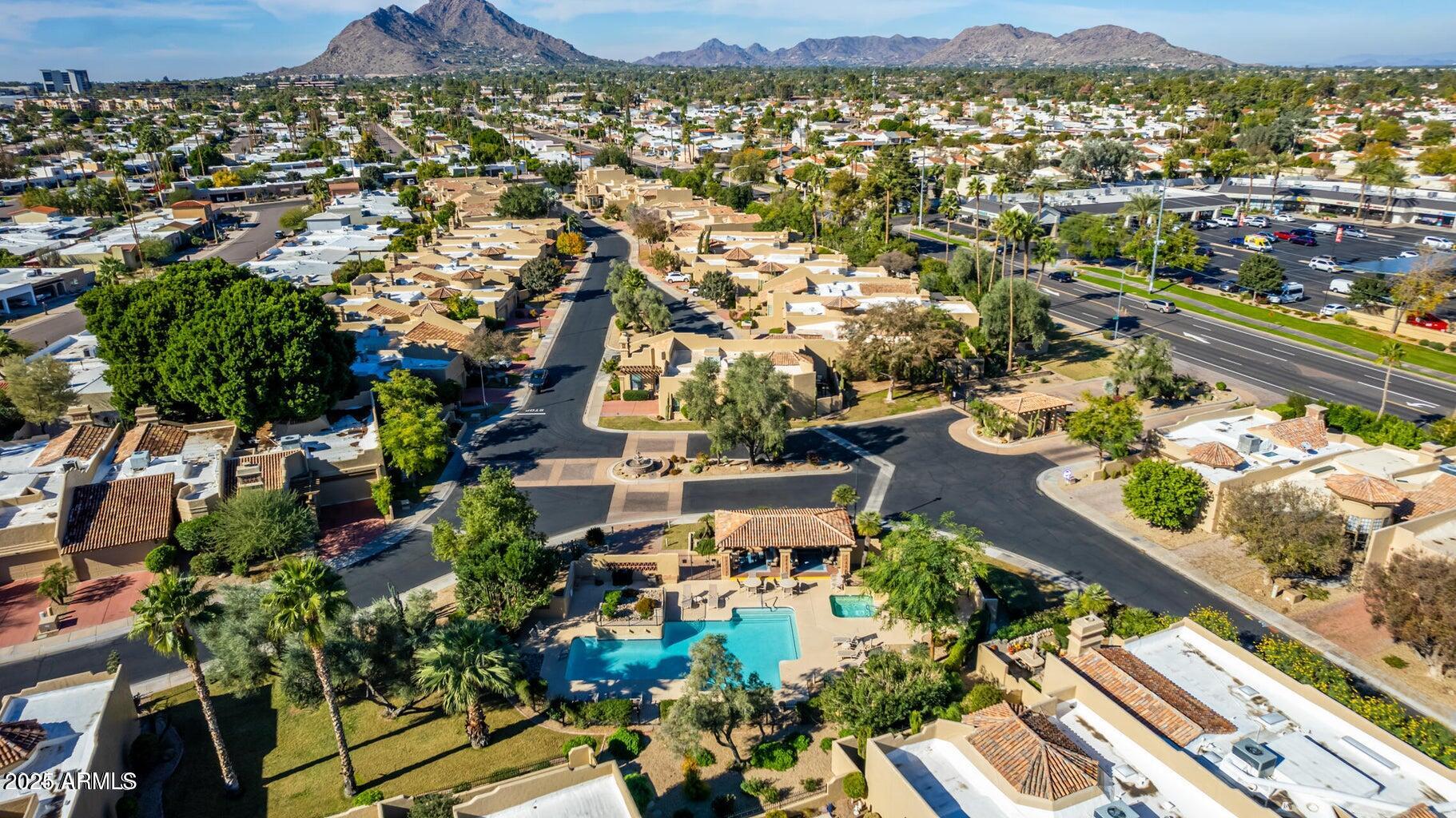 7955 East Chaparral Road, Unit 34 Scottsdale, AZ 85250 - Photo 60 of 69 chaparral drone with camelback
