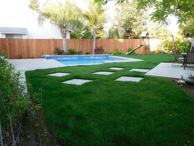 a view of yard with entertaining space