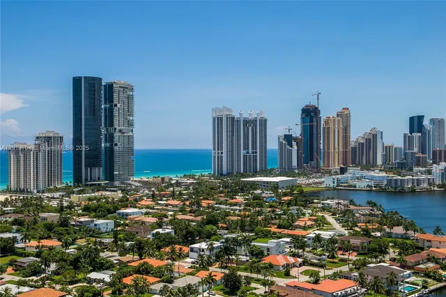 a view of a city with tall buildings