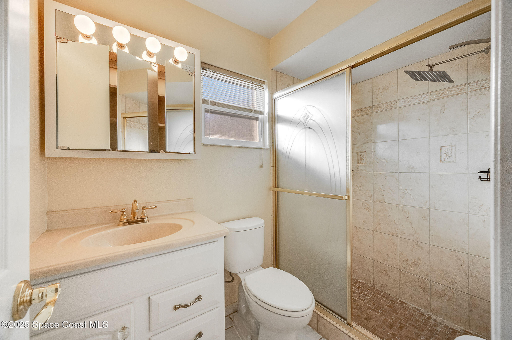 987 Sycamore Drive Rockledge, FL 32955 - Photo 24 of 48 a bathroom with a shower sink vanity mirror and toilet