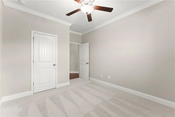 a room with cabinet and a window