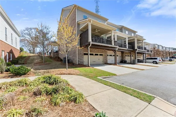 an aerial view of a city