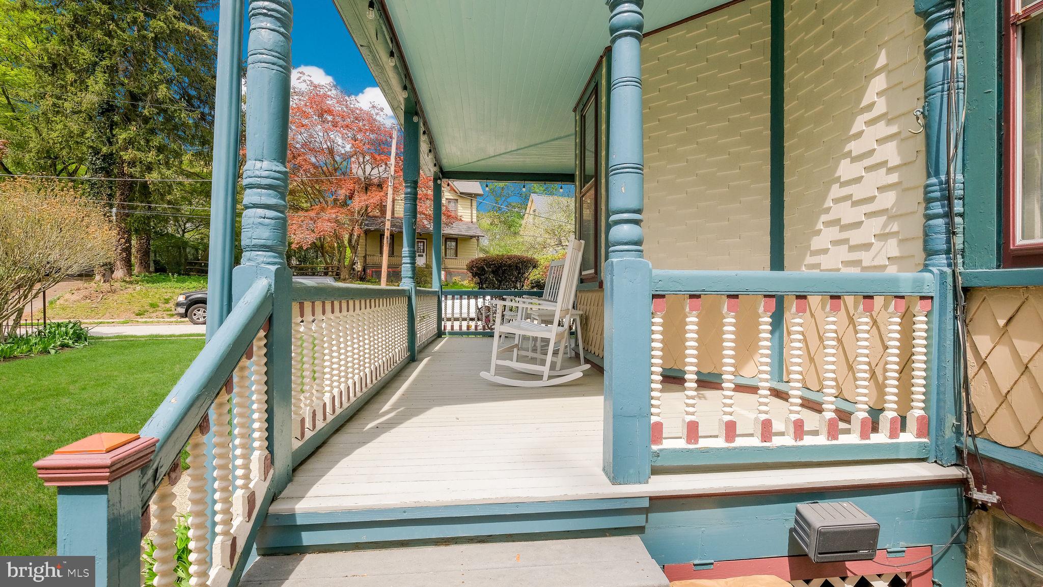 130 Woodland Road Wyncote, PA 19095 - Photo 24 of 37 a balcony view with a flat screen tv