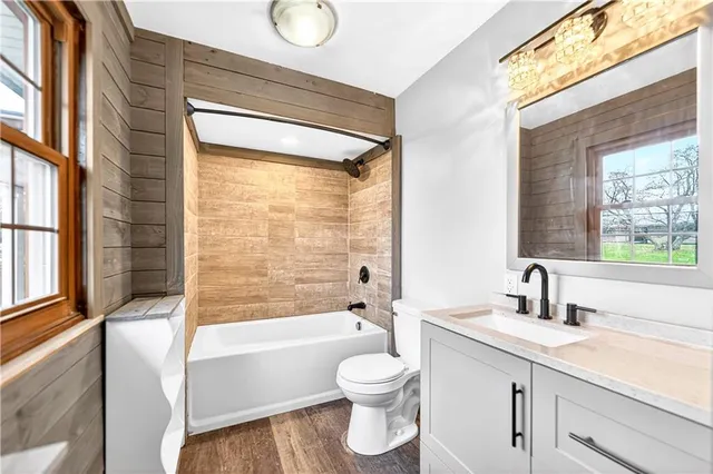 a bathroom with a toilet a sink and a bathtub