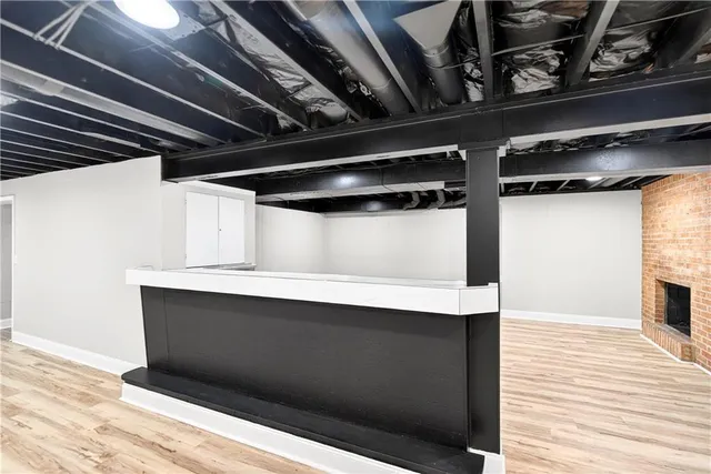 a view of storage and utility room