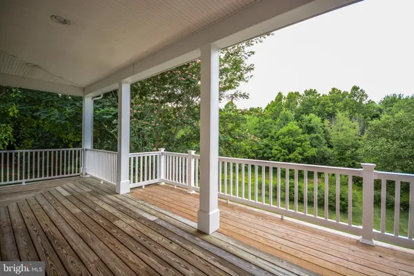 a view of a wooden deck