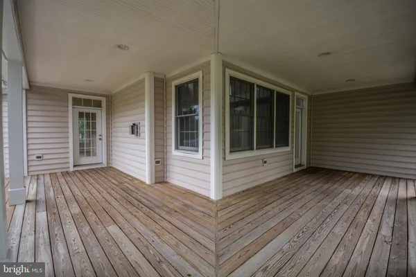 a view of wooden deck