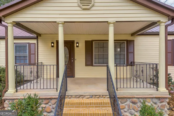 a view of front door of house