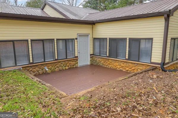 a house with trees in front of it