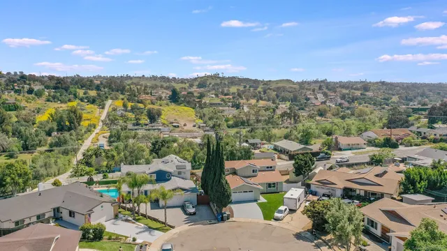 an aerial view of multiple house