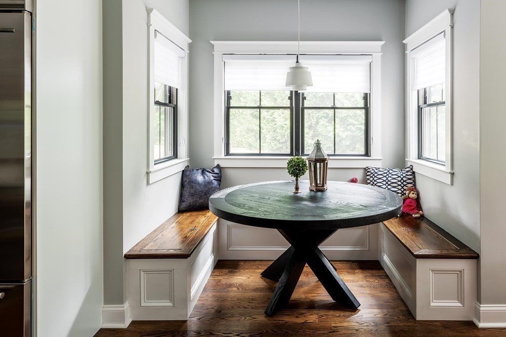 46 Tamworth Road Newton, MA 02468 - Photo 3 of 12 a dining room with table and chairs