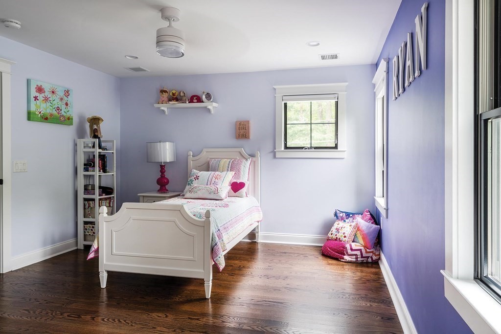 46 Tamworth Road Newton, MA 02468 - Photo 10 of 12 a bedroom with a bed and wooden floor
