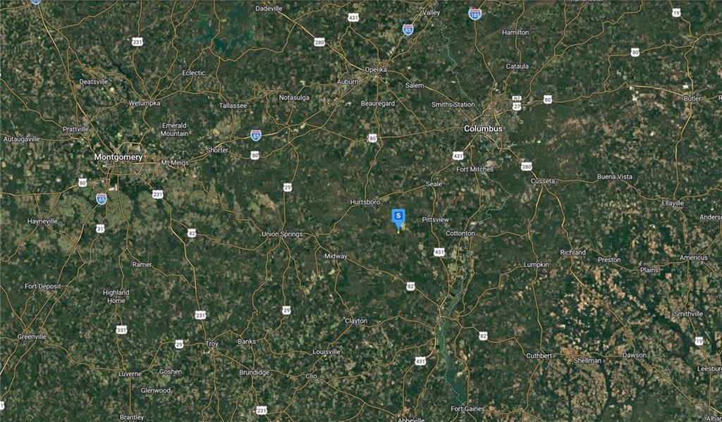 10 Peterson Road Eufaula, AL 36027 - Photo 1 of 4 Geographic Map. Displaying regional land features and infrastructure