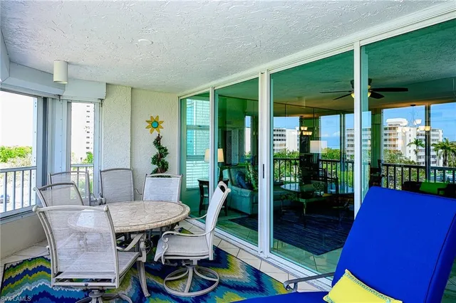 a view of a street from a balcony