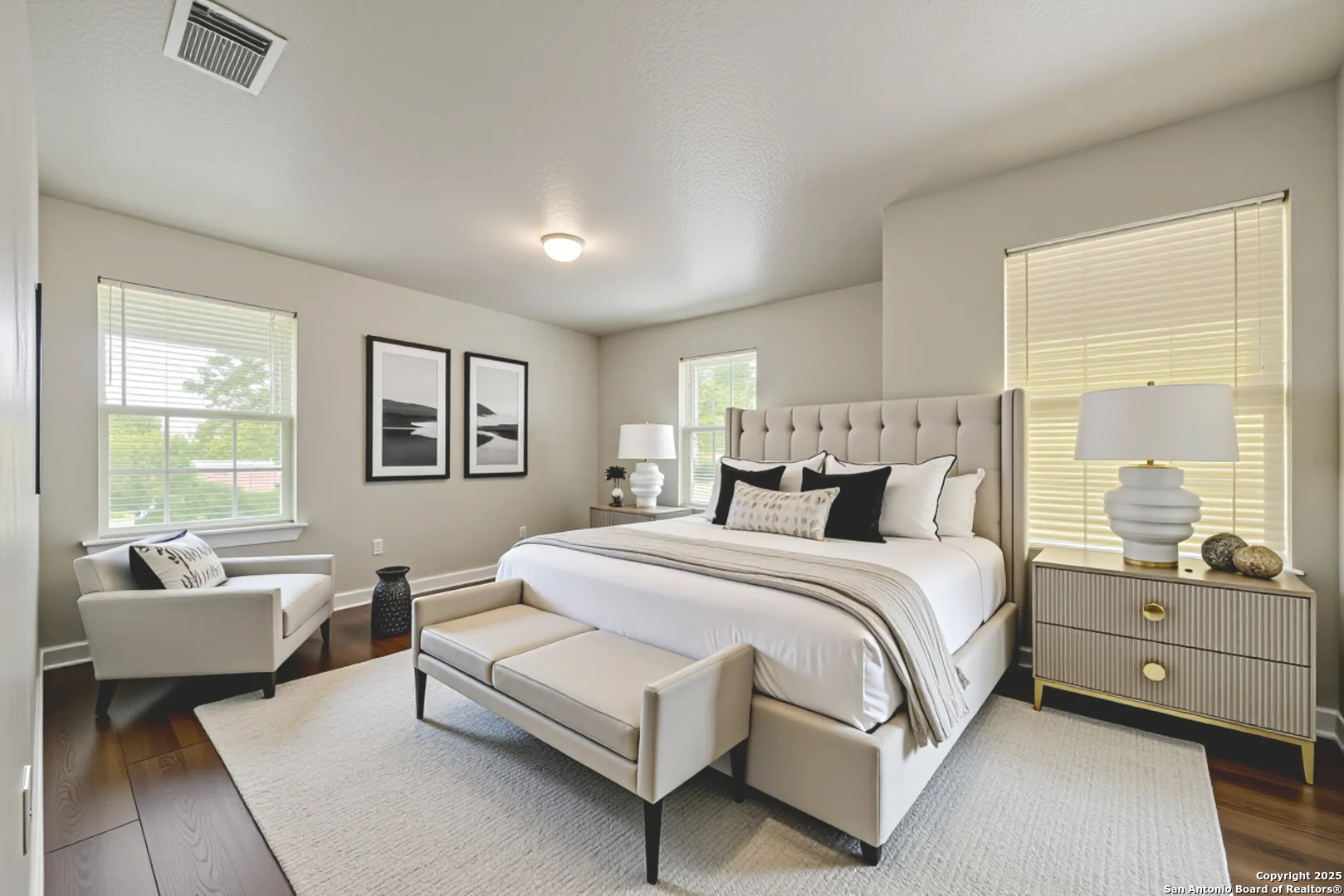 4731 Bending Grove San Antonio, TX 78259 - Photo 22 of 43 a bedroom with a bed and a couch