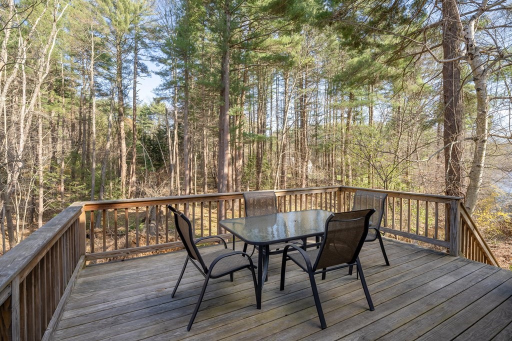 7 Lake Ridge Drive Holland, MA 01521 - Photo 38 of 42 a view of balcony with wooden floor and outdoor seating