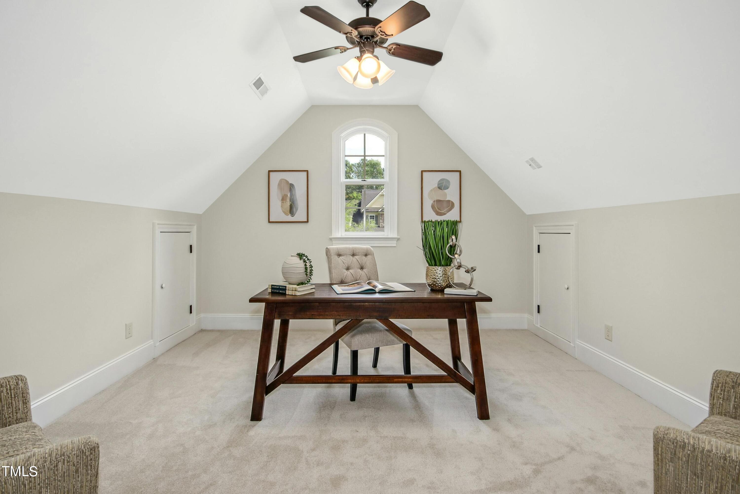 5513 Hickory Leaf Drive Raleigh, NC 27606 - Photo 21 of 41 a workspace with chandelier
