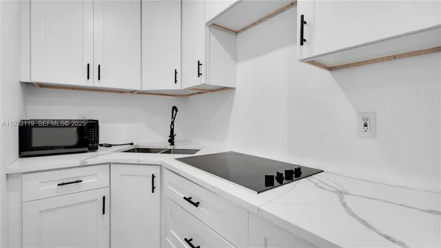 a view of cabinets and entryway