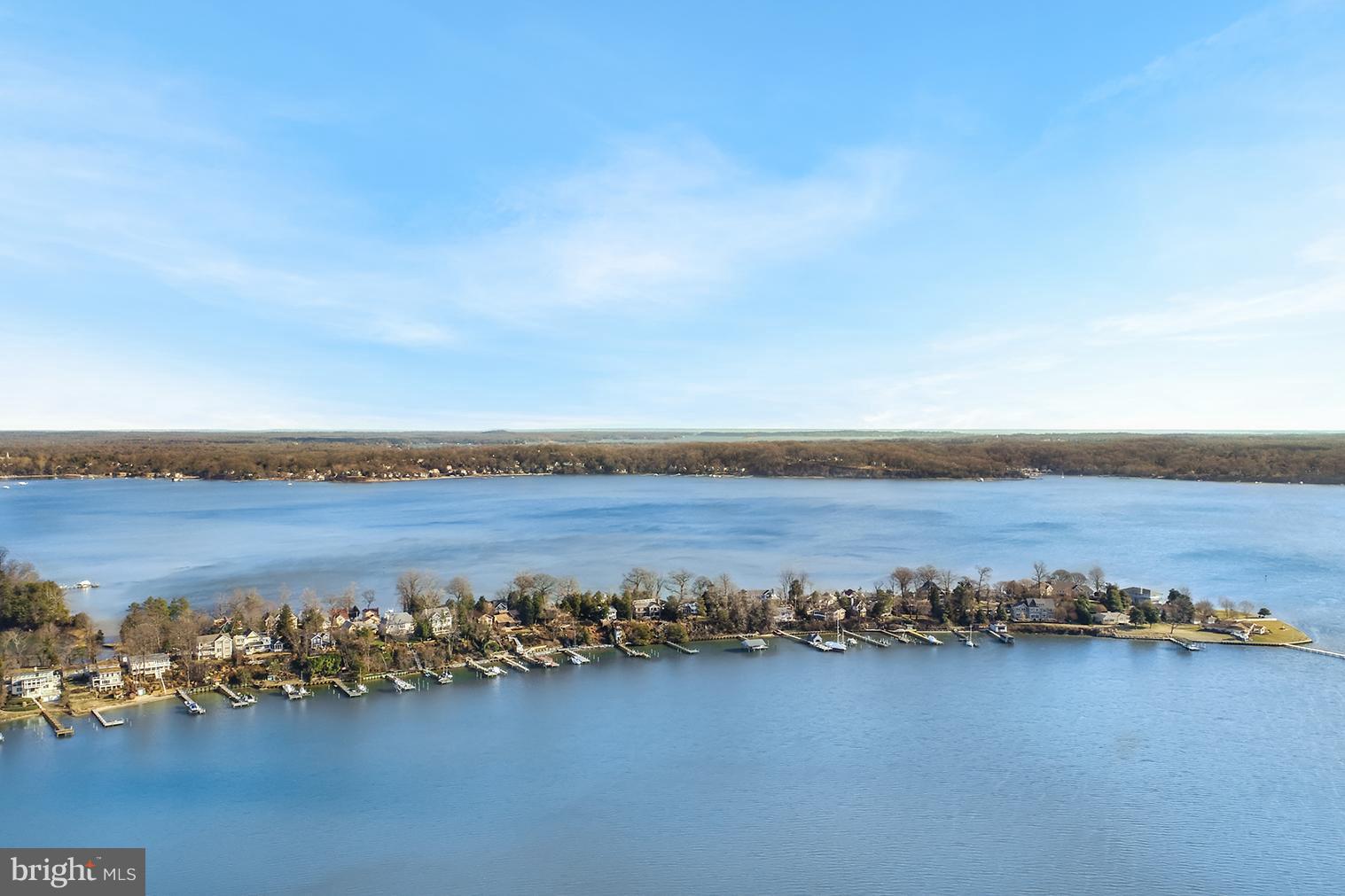 265 Long Point Road Crownsville, MD 21032 - Photo 2 of 37 Aerial view of Long Point Road and the shoreline