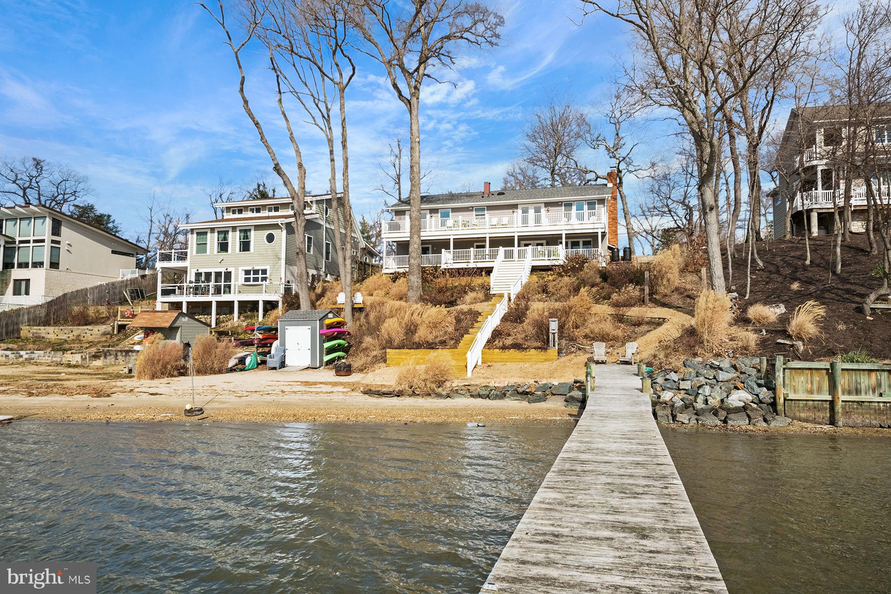 265 Long Point Road Crownsville, MD 21032 - Photo 3 of 37 View of the home from the end of the private pier