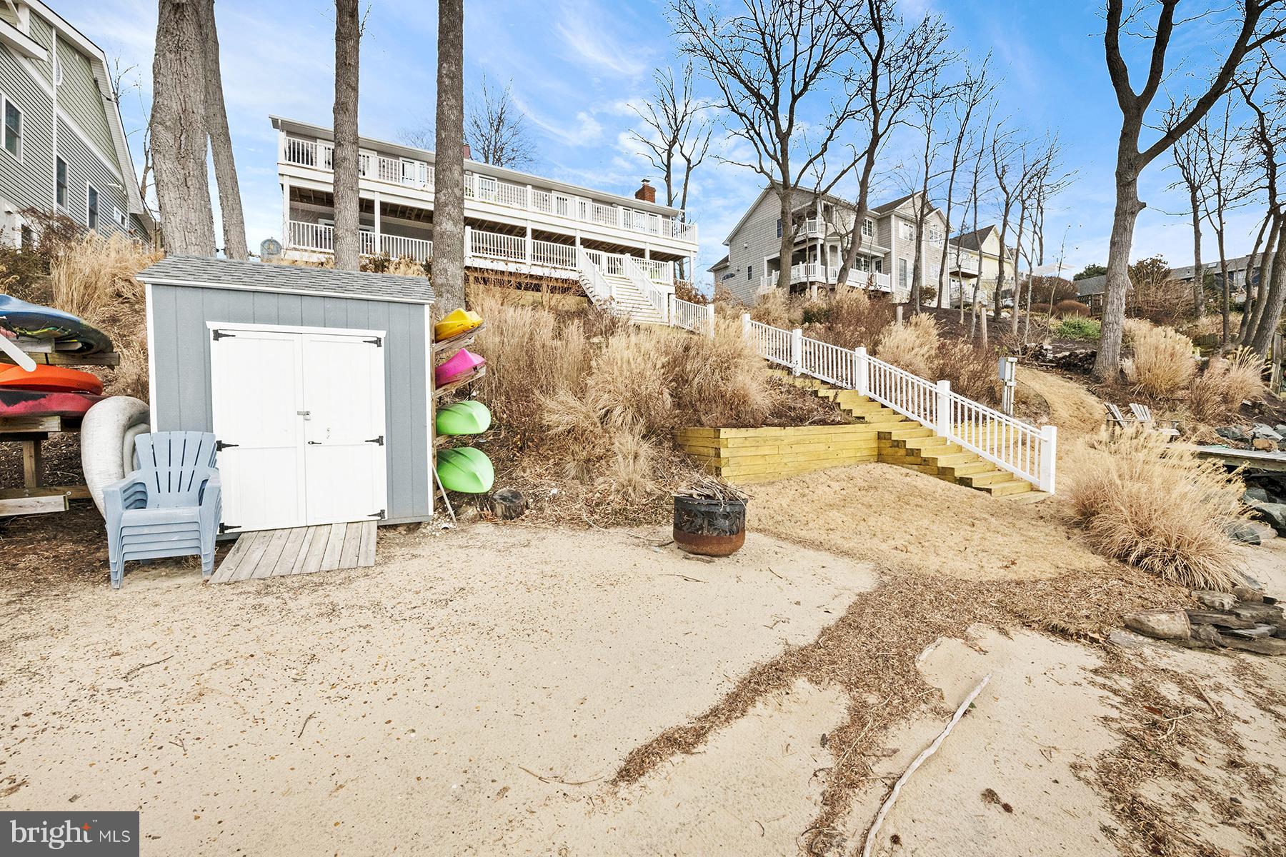 265 Long Point Road Crownsville, MD 21032 - Photo 4 of 37 Storage shed on sandy beach for your water toys
