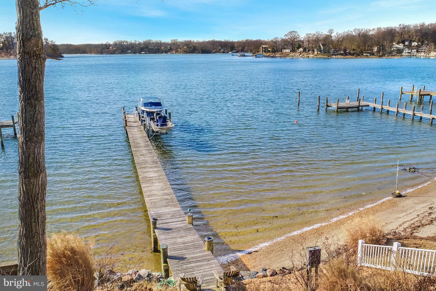 265 Long Point Road Crownsville, MD 21032 - Photo 35 of 37 View of pier and Little Round Bay from the deck