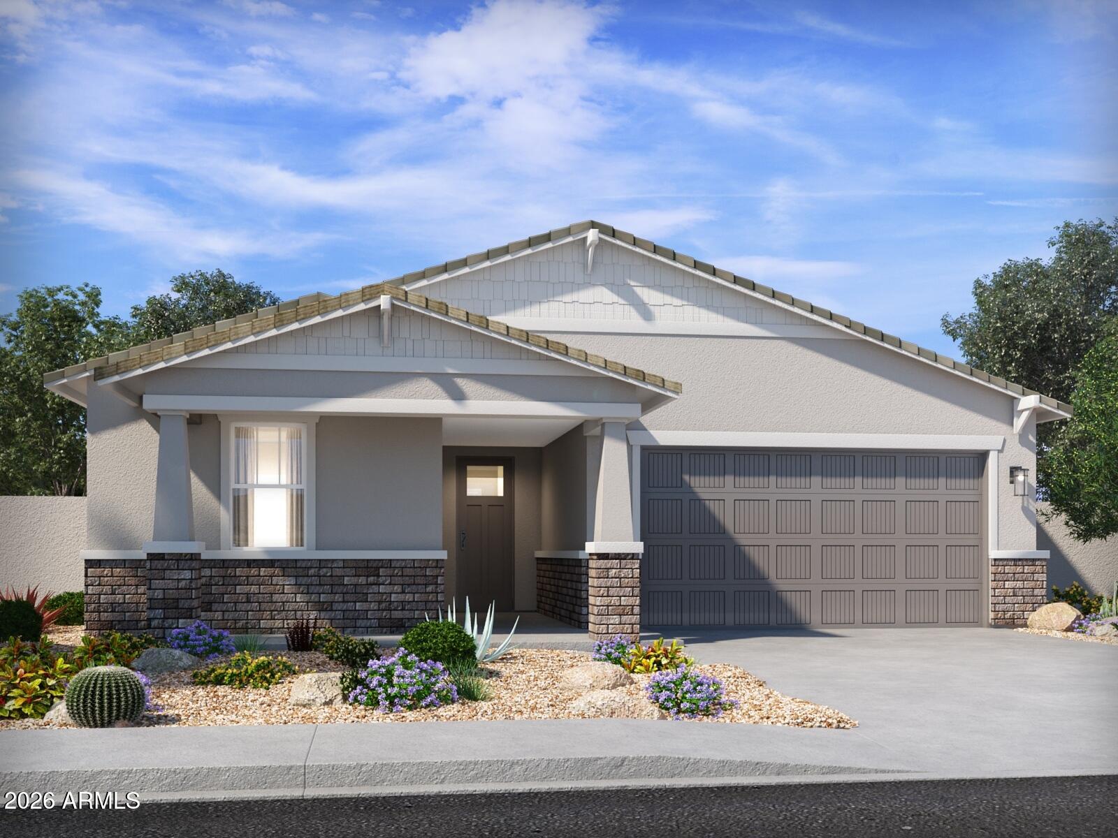 a front view of a house