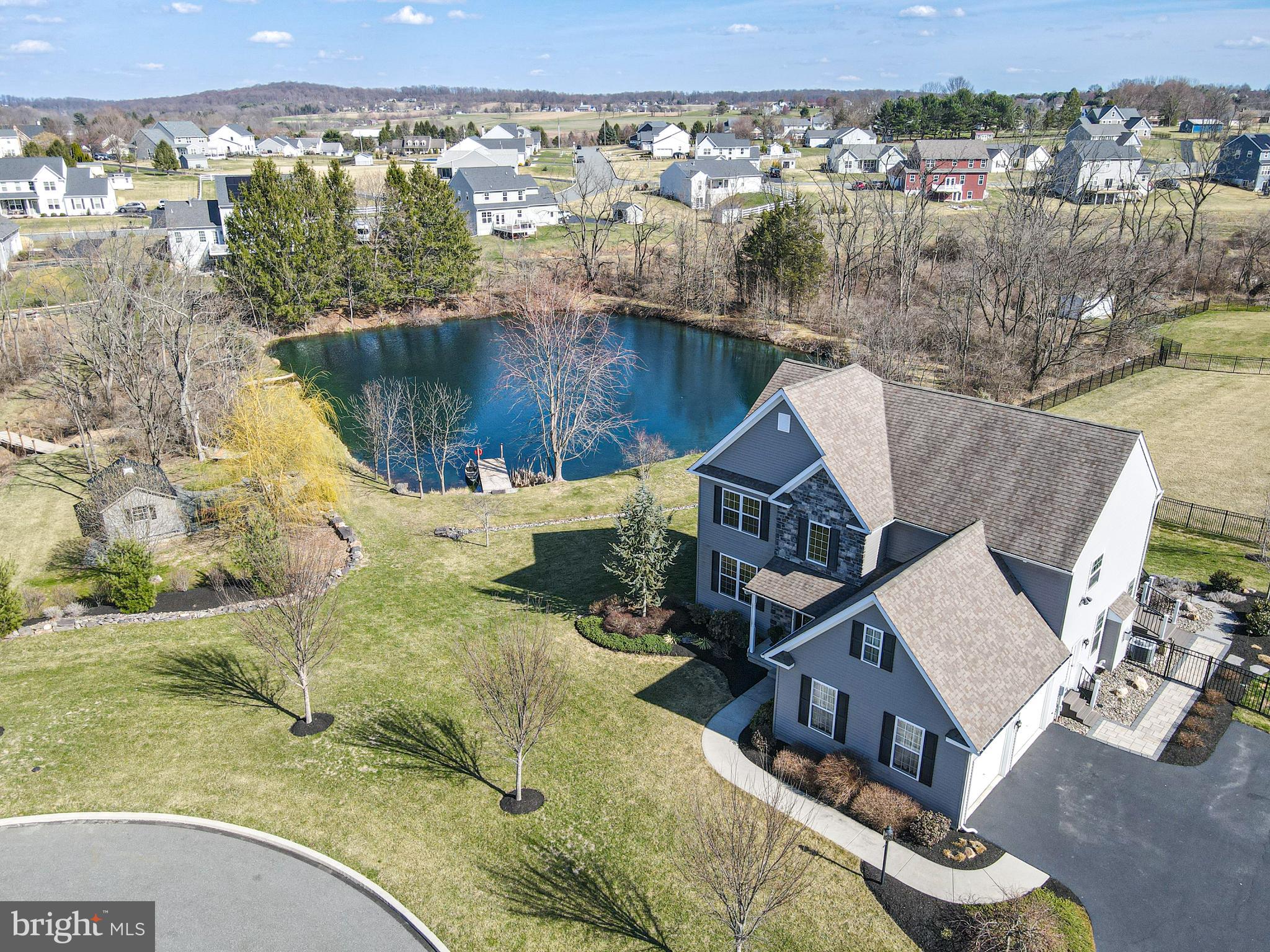 33 Docwill Drive Barto, PA 19504 - Photo 53 of 54 an aerial view of a house with a lake view