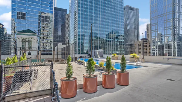 a view of city from balcony