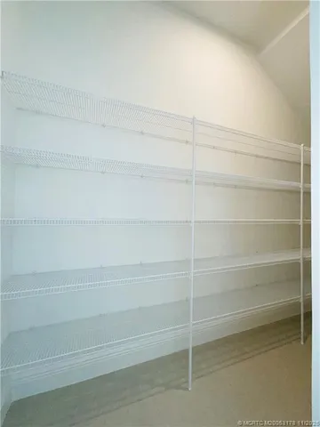 a close up view of closet