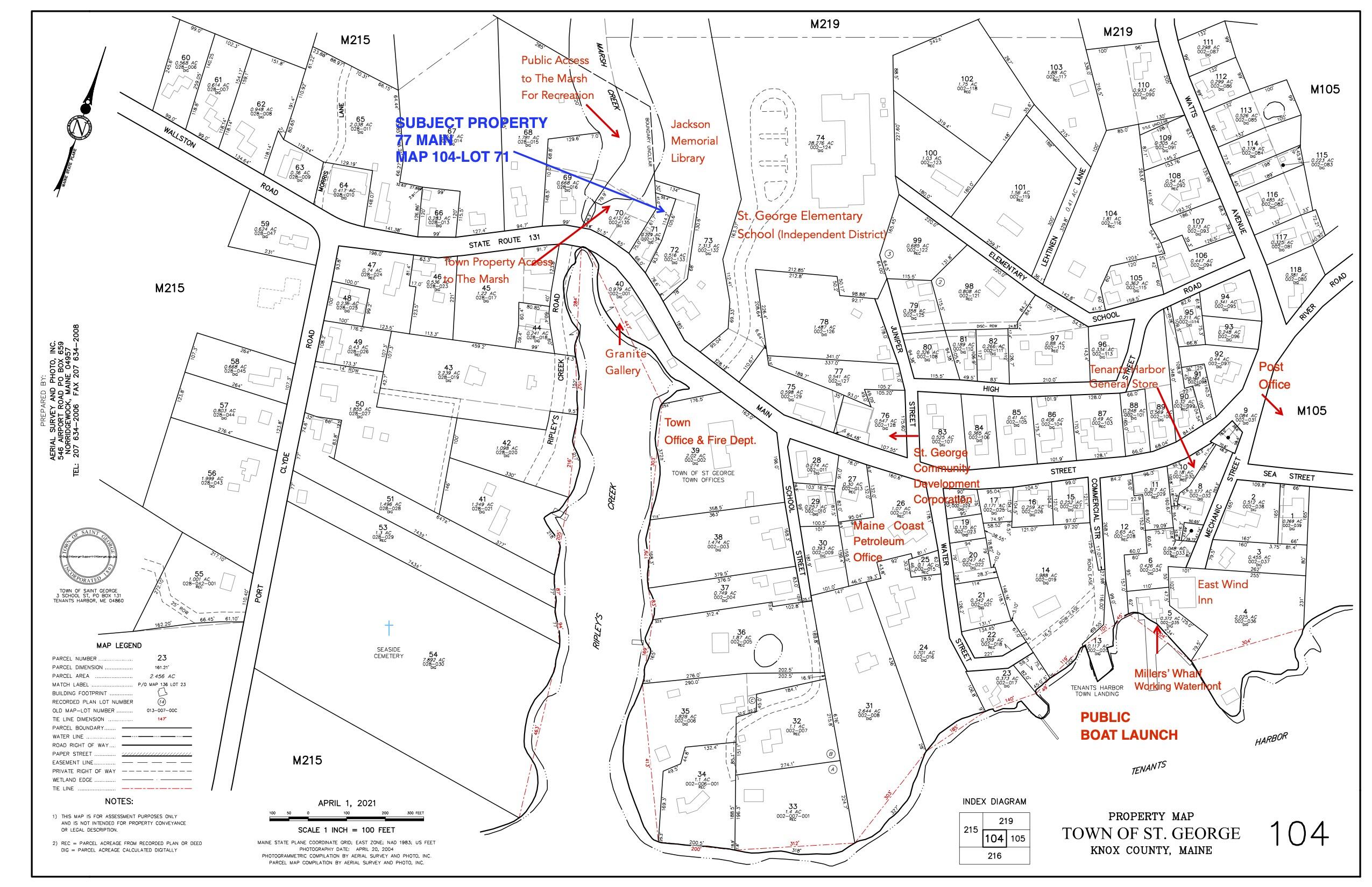 77 Main Street St. George, ME 04860 - Photo 43 of 43 -Village Map--