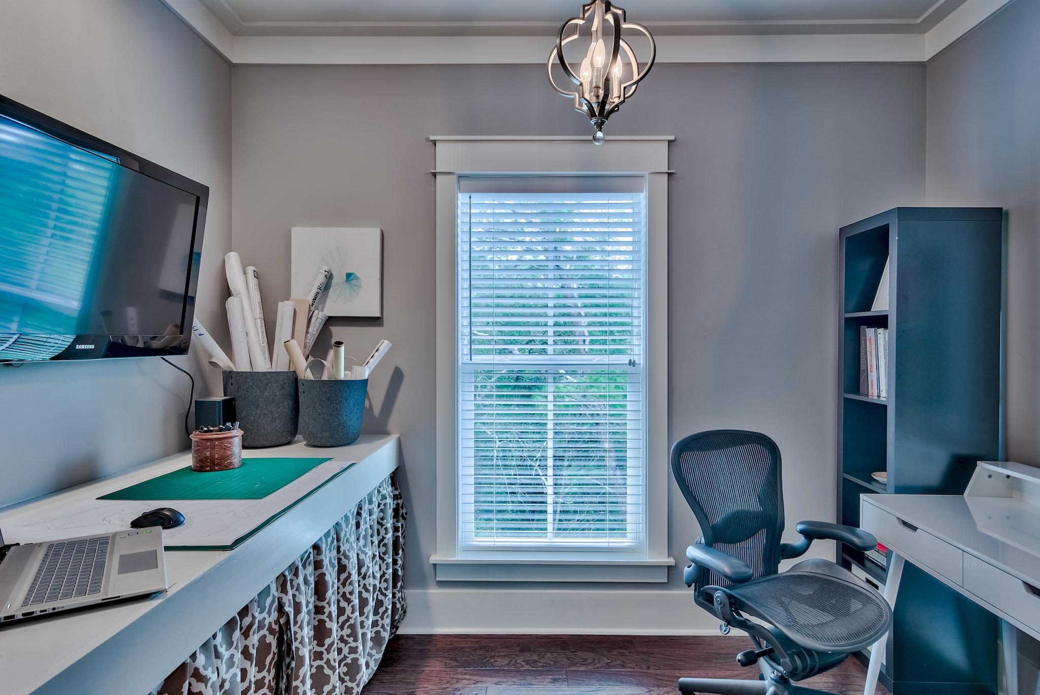 97 Okeechobee West Santa Rosa Beach, FL 32459 - Photo 23 of 46 a workspace with furniture hardwood and a window