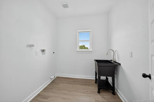 a view of balcony with large window
