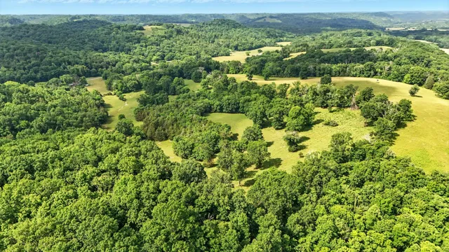 a view of a city with an outdoor space