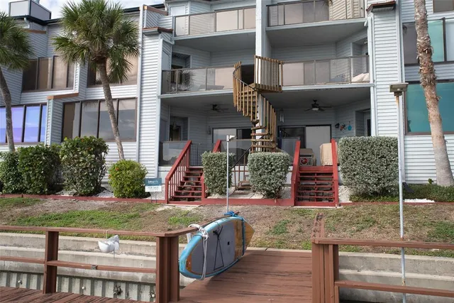 a view of a lake from a balcony