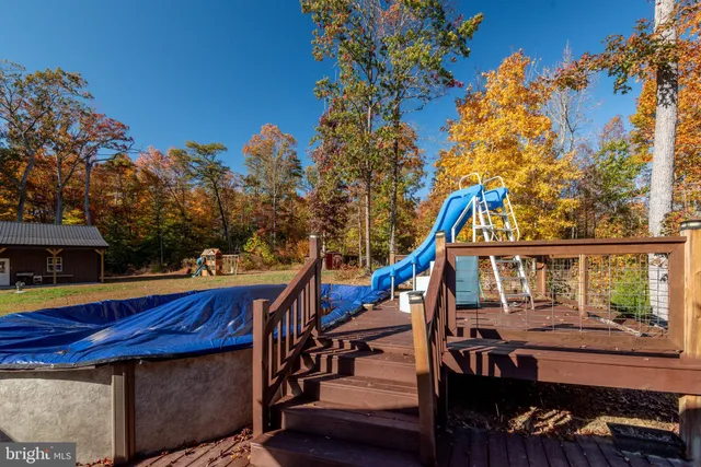 a view of a road with a yard