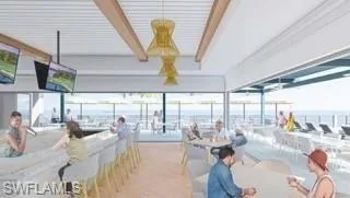 a view of living room with a floor to ceiling window and couch