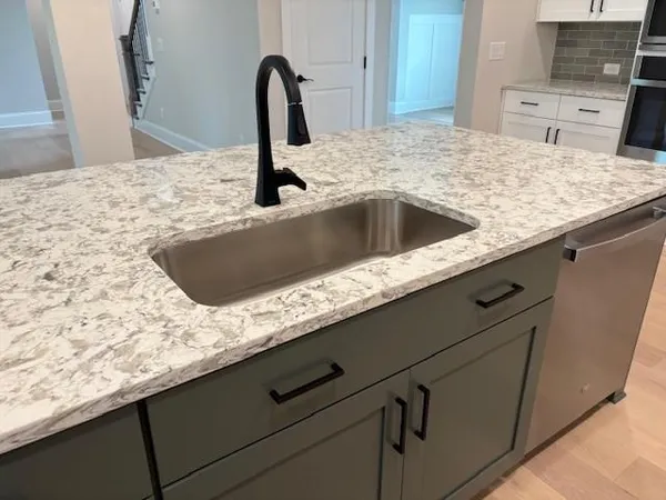 a close view of sink and tap