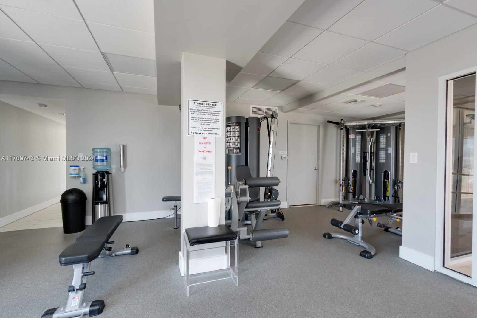 1200 South Ocean Boulevard, Unit PHF Boca Raton, FL 33432 - Photo 49 of 65 a view of a workspace with gym equipment