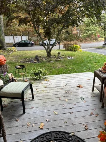 a view of outdoor space with seating