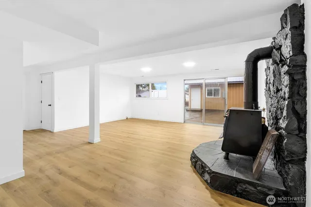 a view of livingroom with furniture and a potted plant